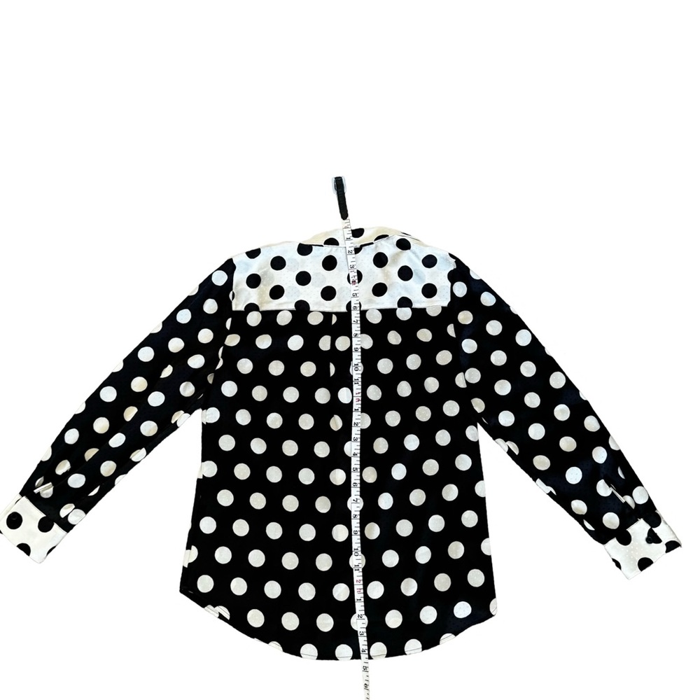 Chico’s Polka Dot Floral Embroidered Blouse - Picture 12 of 15
